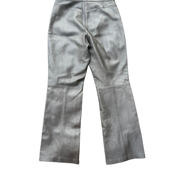 Dark Brown Genuine Leather Pants Size 8 - Picture 5 of 5